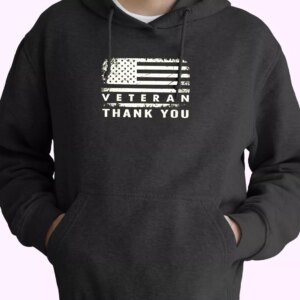 Patriotic American Flag Thank You Old Hoodie Veterans Day