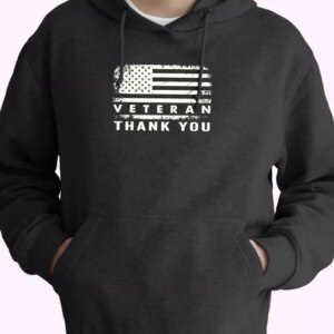 Patriotic American Flag Thank You Old Hoodie Veterans Day 4