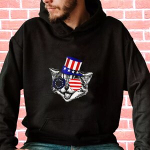Patriotic Funny Cat Betsy Ross American Flag Old Hoodie Veterans Day