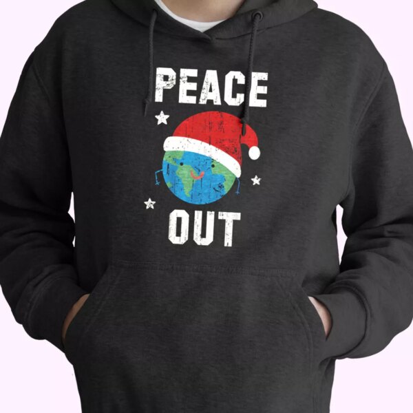 Peace Out Festive Hoodie Xmas Outfits