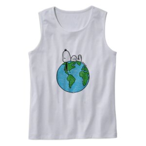 Peanuts Snoopy On Top Of The World Earth Day Tank Top