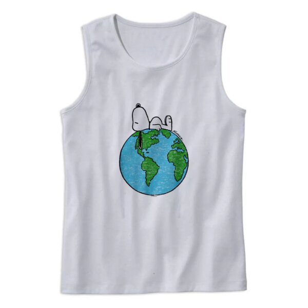 Peanuts Snoopy On Top Of The World Earth Day Tank Top