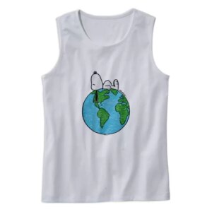 Peanuts Snoopy On Top Of The World Earth Day Tank Top 4
