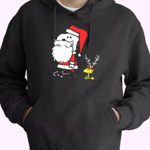 Peanuts Snoopy and Woodstock Santa Antlers Hoodie Xmas Outfits