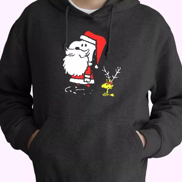 Peanuts Snoopy and Woodstock Santa Antlers Hoodie Xmas Outfits