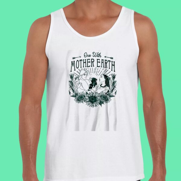 Pocahontas One With Mother  Earth Day Tank Top