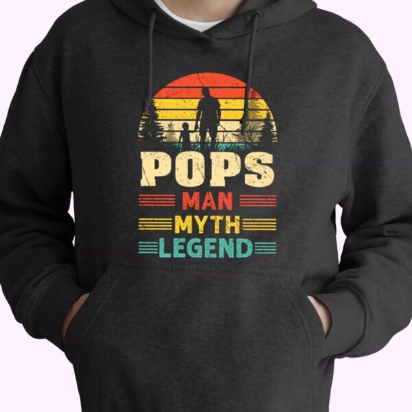 Pops The Man The Myth The Legend Sunset Hoodie Father Day Gift