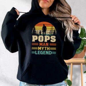 Pops The Man The Myth The Legend Sunset Hoodie Father Day Gift