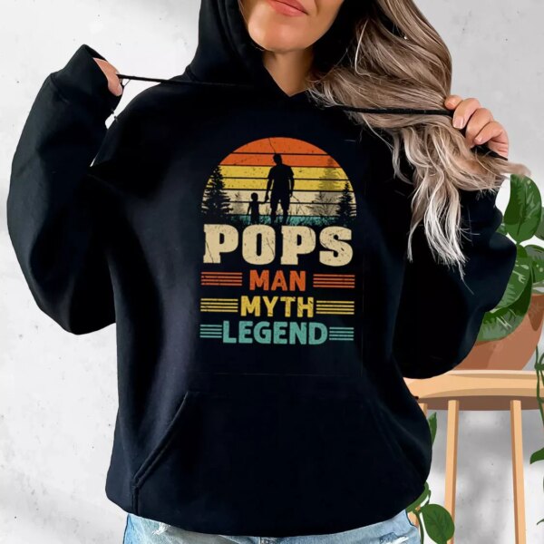 Pops The Man The Myth The Legend Sunset Hoodie Father Day Gift