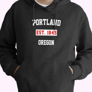Portland Est 1845 Oregon Vintage Hoodie 4