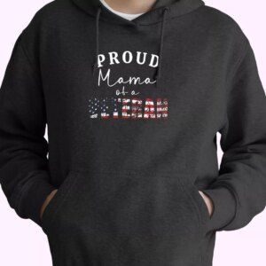 Proud Mama Of A Veteran Old Hoodie Veterans Day