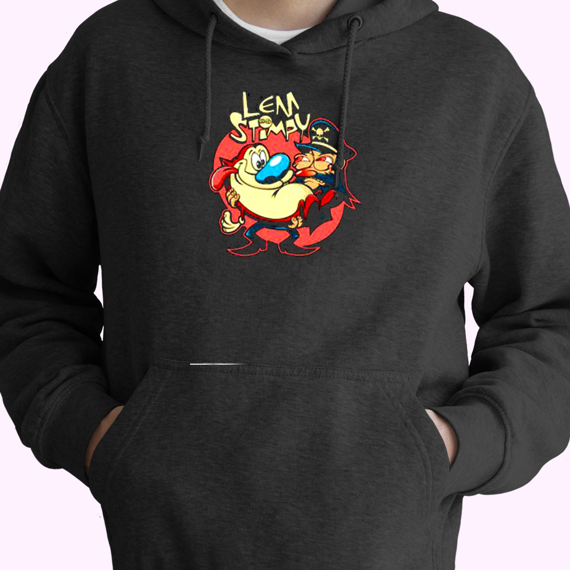 Ren & Stimpy Lem Rock Heavy Metal Essential Hoodie Ren & Stimpy Lem Rock Heavy Metal Essential Hoodie