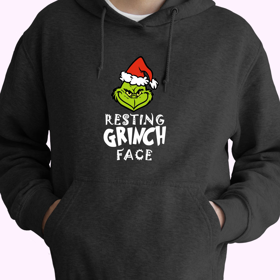 Resting Grinch Face 70s Basic Hoodie Resting Grinch Face 70s Basic Hoodie