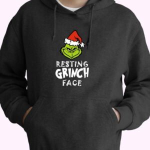 Resting Grinch Face 70s Basic Hoodie