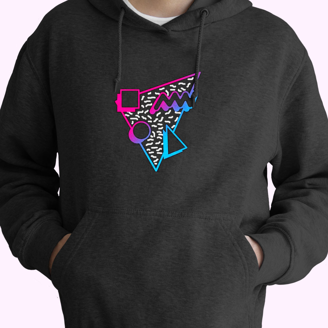 Retro 80s Neon Memphis Style Essential Hoodie Retro 80s Neon Memphis Style Essential Hoodie