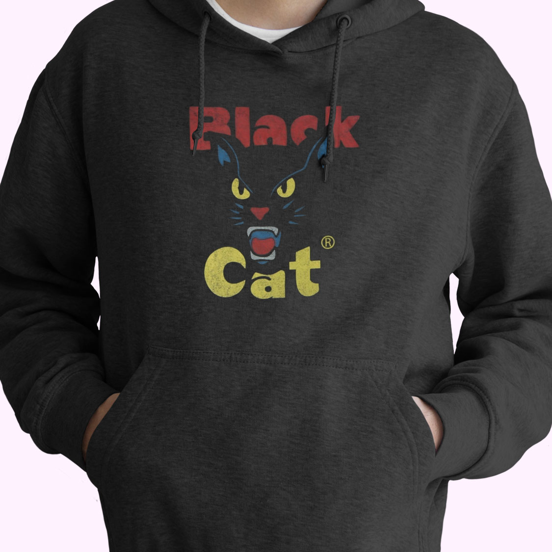 Retro Black Cat Retro Fireworks Vintage Halloween Hoodie Design Retro Black Cat Retro Fireworks Vintage Halloween Hoodie Design