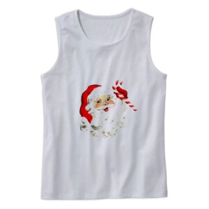 Retro Santa Design Gym Christmas Tank Top