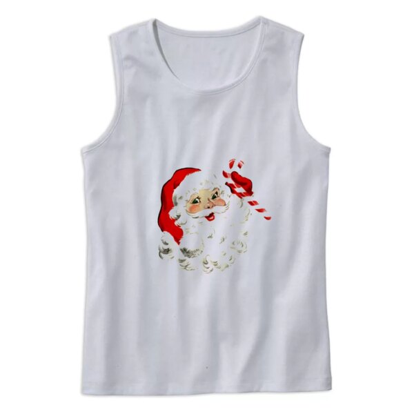 Retro Santa Design Gym Christmas Tank Top