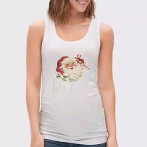 Retro Santa Design Gym Christmas Tank Top