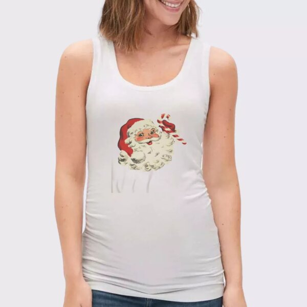 Retro Santa Design Gym Christmas Tank Top