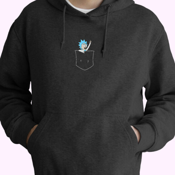 Rick And Morty Tiny Rick Pocke Essential Hoodie