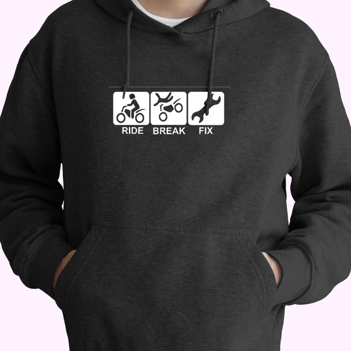 Ride Break Fix Motorbike Essential Hoodie Ride Break Fix Motorbike Essential Hoodie