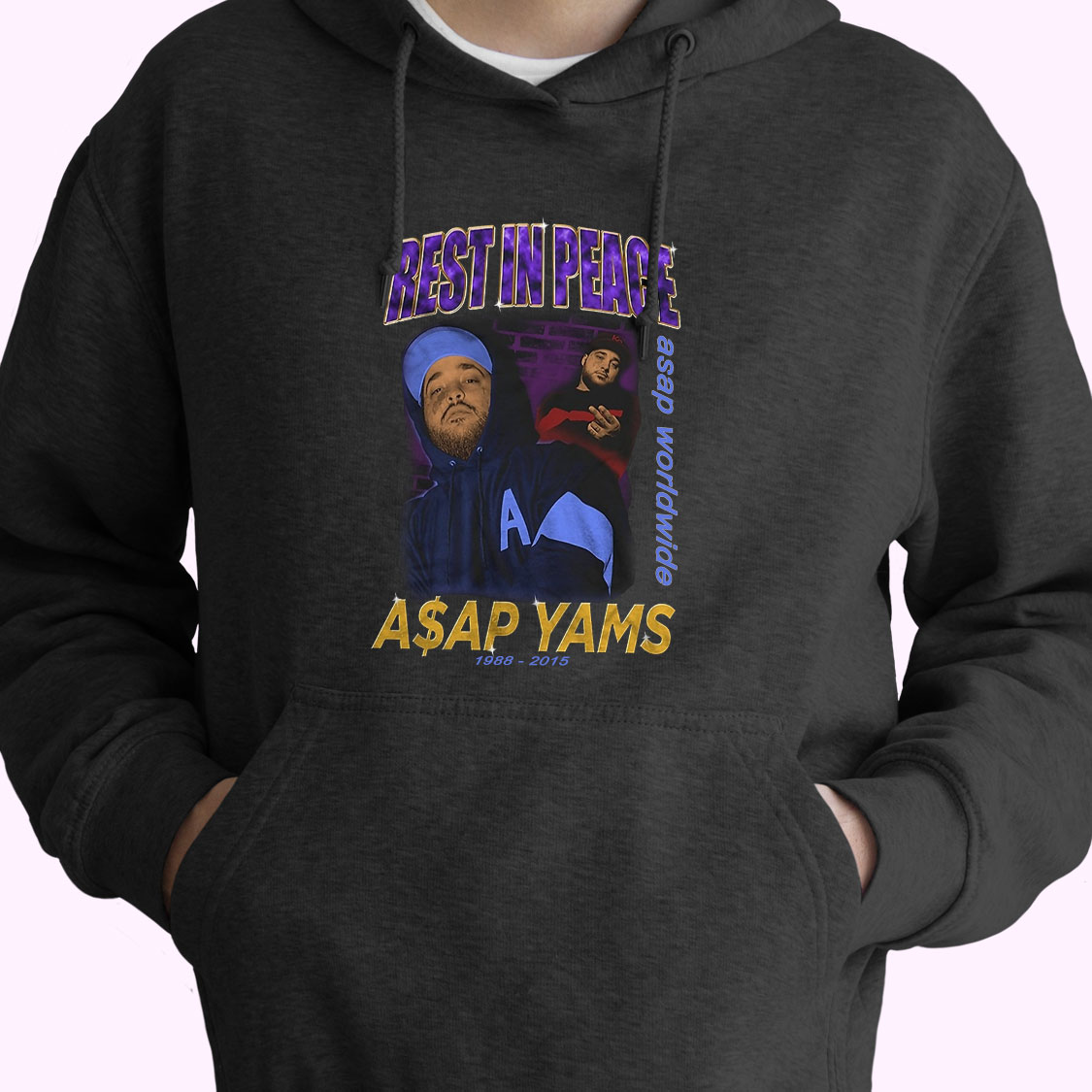 Rip Asap Yams 70s Basic Hoodie Rip Asap Yams 70s Basic Hoodie