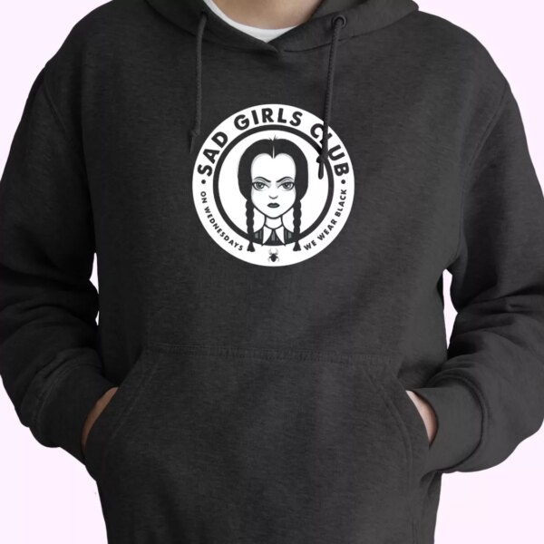 Sad Girls Club Wednesday Addams Trendy Hoodie