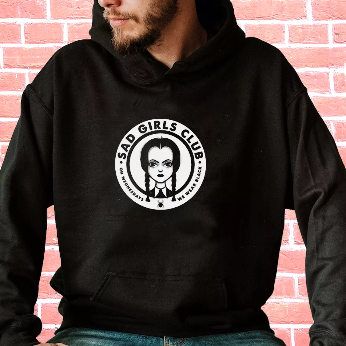 Sad Girls Club Wednesday Addams Trendy Hoodie Sad Girls Club Wednesday Addams Trendy Hoodie