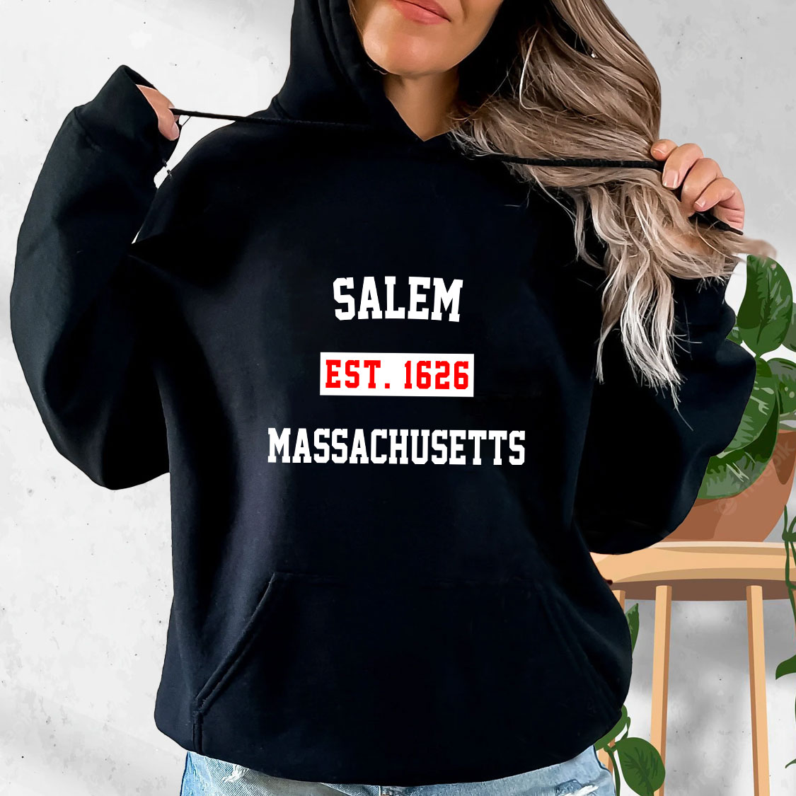 Salem Est 1626 Massachusetts Vintage Hoodie Salem Est 1626 Massachusetts Vintage Hoodie