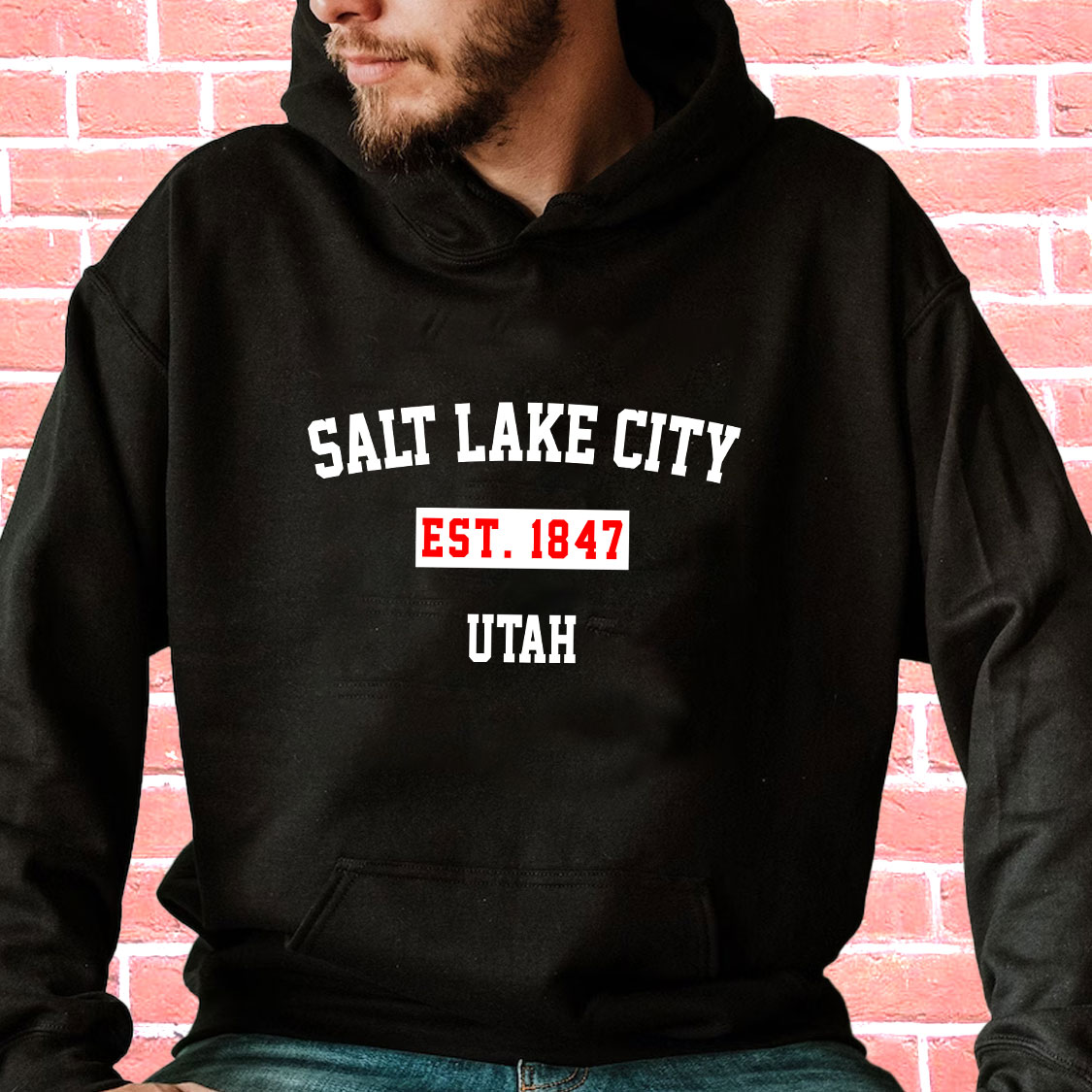 Salt Lake City Est 1847 Utah Vintage Hoodie Salt Lake City Est 1847 Utah Vintage Hoodie