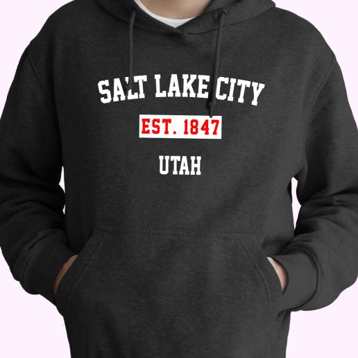 Salt Lake City Est 1847 Utah Vintage Hoodie Salt Lake City Est 1847 Utah Vintage Hoodie