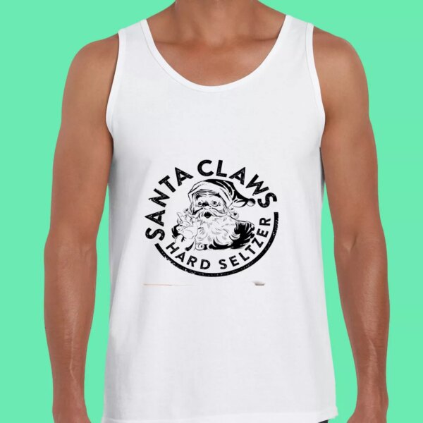 Santa Claus Hard Seltzer Gym Christmas Tank Top