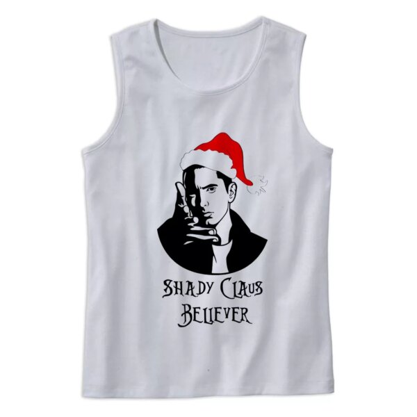 Shady Claus Believer Gym Christmas Tank Top