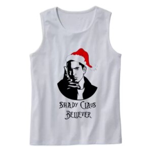 Shady Claus Believer Gym Christmas Tank Top 4