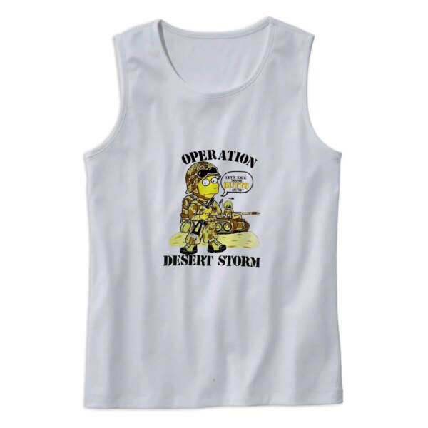 Simpsons Bart Operation Desert Storm Summer Tank Top