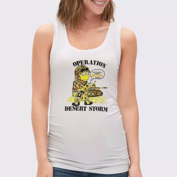 Simpsons Bart Operation Desert Storm Summer Tank Top