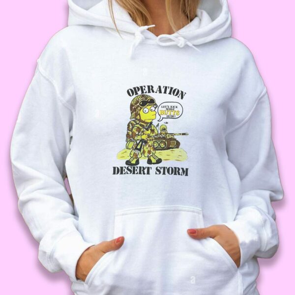 Simpsons Bart Operation Desert Storm Trendy Hoodie