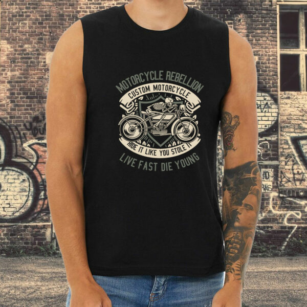 Skull Rebel Motorcycle Graphic Tank Top