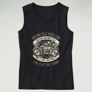 Skull Rebel Motorcycle Graphic Tank Top 4