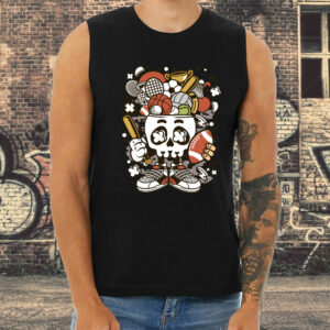 Sports Skull Head Graphic Tank Top 3