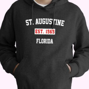 St Augustine Est 1565 Florida Vintage Hoodie 4