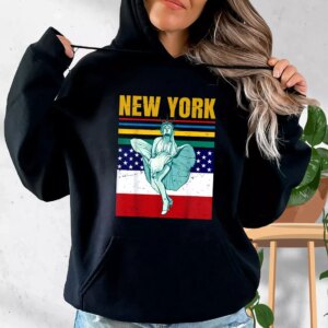 Statue Of Liberty New York Retro America Old Hoodie Veterans Day