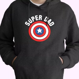 Super Dad Captain America Shield Hoodie Father Day Gift