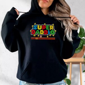 Super Daddio Mario Style Hoodie Father Day Gift