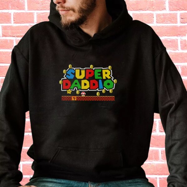 Super Daddio Mario Style Hoodie Father Day Gift