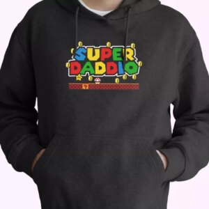Super Daddio Mario Style Hoodie Father Day Gift 4