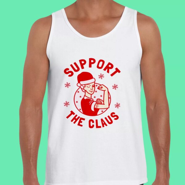 Support The Claus Gym Christmas Tank Top