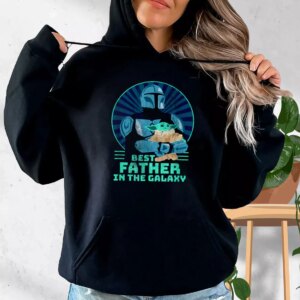 The Mandalorian And Grogu Best Father In The Galaxy Hoodie Father Day Gift