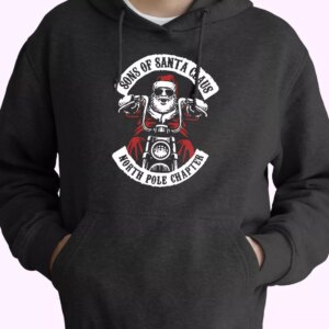 The North Pole Chapter Biker Christmas Hoodie Xmas Outfits